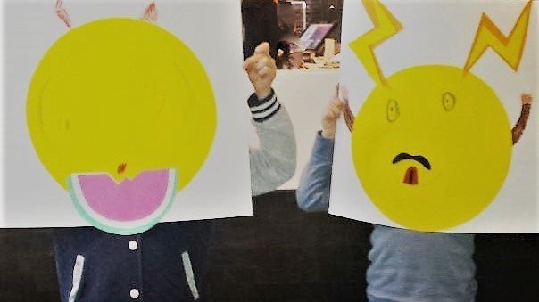 Emoticons - blij en boos. Rust in mijn hoofd coaching